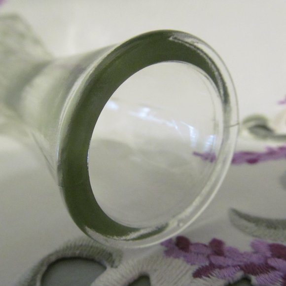 Vintage Hoosier 6" Clear Glass #4063-C Hexagon Bud Vase Diamond Cut Ribbed - Picture 11 of 15